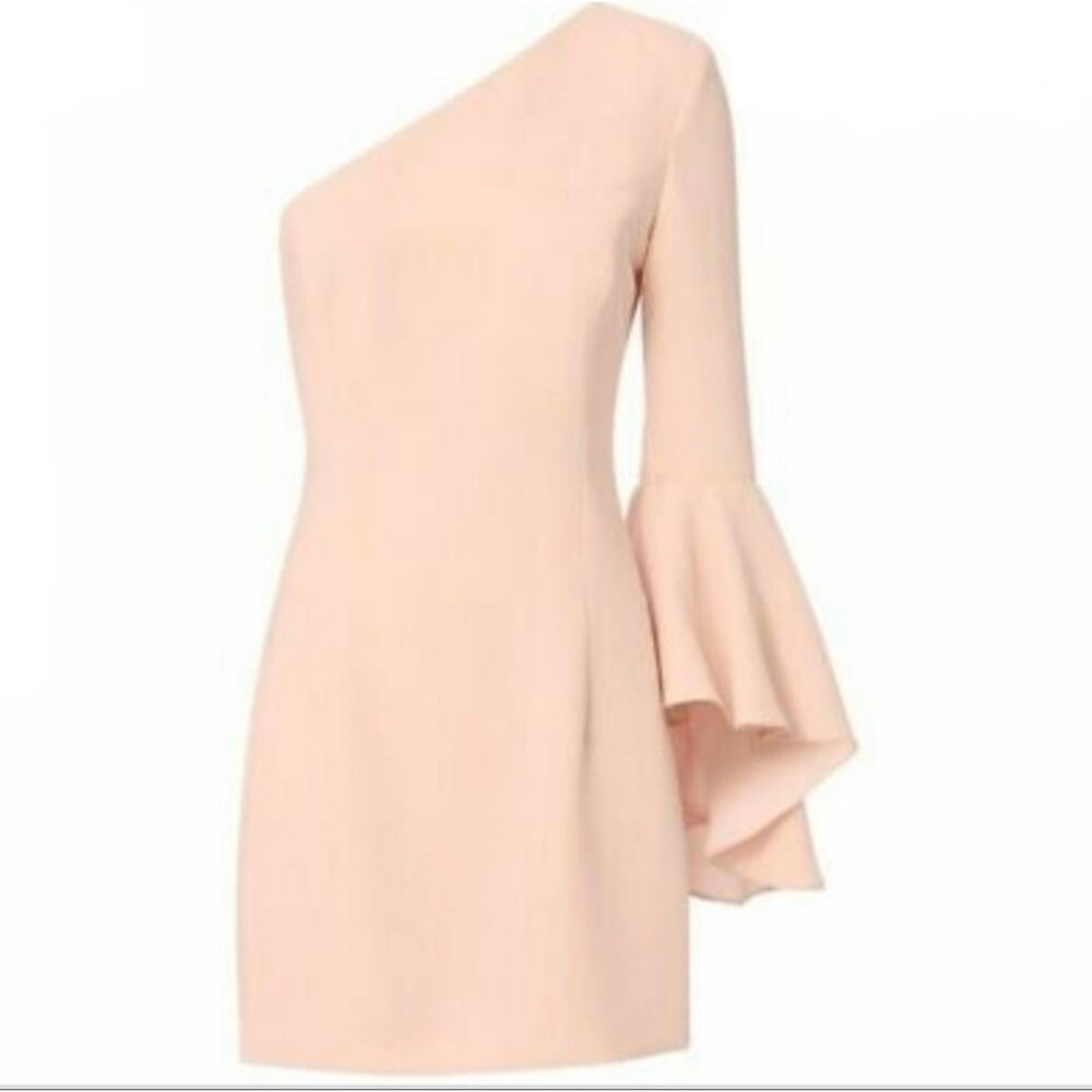 Intermix One Shoulder Mini Dress in Pink Size Medium - Picture 12 of 12